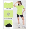 image:imageRoadbox Womens Workout Tops Short Sleeve UPF 50 Sun Protection Athletic Shirts Quick Dry Rash Guard for Gym Hiking Running05 Lemon Yellow