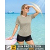 image:imageRoadbox Womens Workout Tops Short Sleeve UPF 50 Sun Protection Athletic Shirts Quick Dry Rash Guard for Gym Hiking Running06 Off White