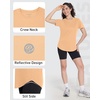 image:imageRoadbox Womens Workout Tops Short Sleeve UPF 50 Sun Protection Athletic Shirts Quick Dry Rash Guard for Gym Hiking Running07 Light Orange