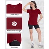 image:imageRoadbox Womens Workout Tops Short Sleeve UPF 50 Sun Protection Athletic Shirts Quick Dry Rash Guard for Gym Hiking Running08 Dark Red