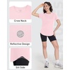 image:imageRoadbox Womens Workout Tops Short Sleeve UPF 50 Sun Protection Athletic Shirts Quick Dry Rash Guard for Gym Hiking Running09 Light Pink