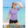 image:imageRoadbox Womens Workout Tops Short Sleeve UPF 50 Sun Protection Athletic Shirts Quick Dry Rash Guard for Gym Hiking Running10 Purple