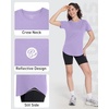 image:imageRoadbox Womens Workout Tops Short Sleeve UPF 50 Sun Protection Athletic Shirts Quick Dry Rash Guard for Gym Hiking Running10 Purple