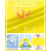 image:imageRoadbox Womens Workout Tops Short Sleeve UPF 50 Sun Protection Athletic Shirts Quick Dry Rash Guard for Gym Hiking Running11 Yellow