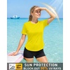 image:imageRoadbox Womens Workout Tops Short Sleeve UPF 50 Sun Protection Athletic Shirts Quick Dry Rash Guard for Gym Hiking Running11 Yellow
