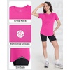 image:imageRoadbox Womens Workout Tops Short Sleeve UPF 50 Sun Protection Athletic Shirts Quick Dry Rash Guard for Gym Hiking Running12 Light Red