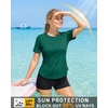 image:imageRoadbox Womens Workout Tops Short Sleeve UPF 50 Sun Protection Athletic Shirts Quick Dry Rash Guard for Gym Hiking Running13 Green