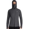 image:imageRoadbox Mens UPF 50 Hooded Fishing Shirts Long Sleeve Sun Protection Hoodie Hiking Running Swimming Rash Guard with MaskDark Gray