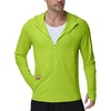 image:imageRoadbox Mens UPF 50 UV Sun Protection Hoodie Jacket Lightweight Full Zip Fishing Shirts for Hiking Running WorkoutLight Green