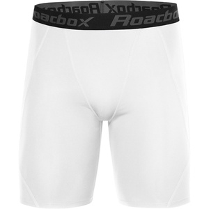 image:imageRoadbox Mens Compression Shorts Performance Running Spandex Shorts Workout Athletic Underwear Base Layer for Sports GymWhite