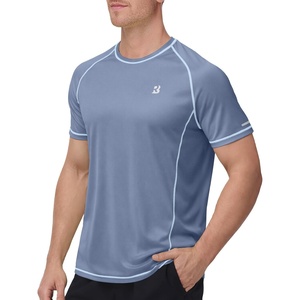 image:imageRoadbox Mens Short Sleeve Swim Shirt UPF 50 Quick Dry Rash Guard UV Sun Protection Water TShirt for Beach and SurfingDusty Blue