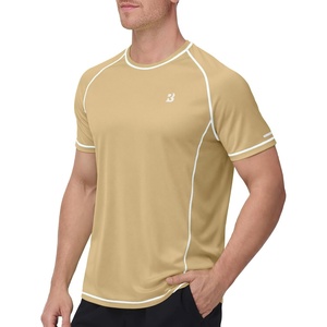image:imageRoadbox Mens Short Sleeve Swim Shirt UPF 50 Quick Dry Rash Guard UV Sun Protection Water TShirt for Beach and SurfingKhaki