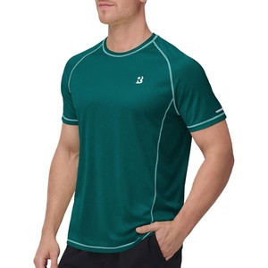 image:imageRoadbox Mens Short Sleeve Swim Shirt UPF 50 Quick Dry Rash Guard UV Sun Protection Water TShirt for Beach and SurfingTeal