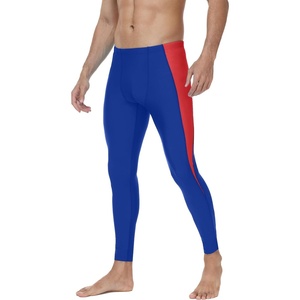 image:imageRoadbox Mens Swim PantsQuick Dry Athletic Compression Long Running LeggingsUPF 50 Surfing Tights for Water SwimmingRoyal Blue Contrast Red