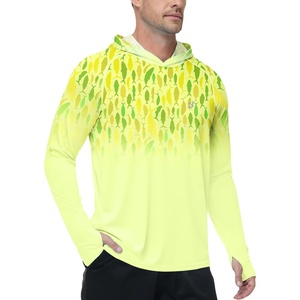 image:imageRoadbox Mens UPF 50 Sun Protection Hoodie UV Long Sleeve Fishing Shirts Outdoor Swim Hiking Running Workout Rash GuardLight Yellow