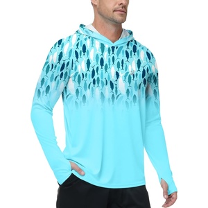 image:imageRoadbox Mens UPF 50 Sun Protection Hoodie UV Long Sleeve Fishing Shirts Outdoor Swim Hiking Running Workout Rash GuardSky Blue