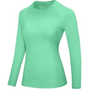 image:imageRoadbox Womens Compression Shirt Long Sleeve Quick Dry Athletic Base Layer Tops UPF 50 Running Workout Underscrub ShirtsMint Green