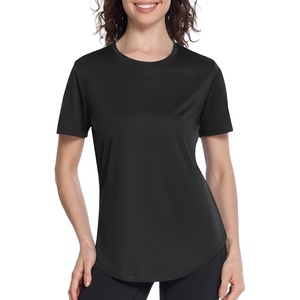 image:imageRoadbox Womens Workout Tops Short Sleeve UPF 50 Sun Protection Athletic Shirts Quick Dry Rash Guard for Gym Hiking Running01 Black