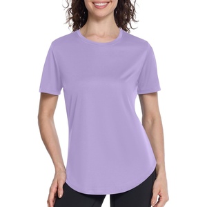 image:imageRoadbox Womens Workout Tops Short Sleeve UPF 50 Sun Protection Athletic Shirts Quick Dry Rash Guard for Gym Hiking Running10 Purple