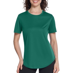 image:imageRoadbox Womens Workout Tops Short Sleeve UPF 50 Sun Protection Athletic Shirts Quick Dry Rash Guard for Gym Hiking Running13 Green