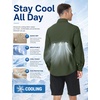 image:imageRoadbox Mens Sun Protection Fishing Shirt Long Sleeve Cool Dry Lightweight UPF 50 Shirts for Hiking Camping Safari Travel