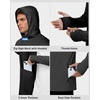 image:imageRoadbox Mens UPF 50 Sun Hoodie Full Zip Long Sleeve Lightweight Jacket UV Protection Shirt for Outdoor Fishing Hiking1 Black