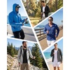 image:imageRoadbox Mens UPF 50 Sun Hoodie Full Zip Long Sleeve Lightweight Jacket UV Protection Shirt for Outdoor Fishing Hiking4 Navy