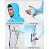 image:imageRoadbox Mens UPF 50 Sun Hoodie Full Zip Long Sleeve Lightweight Jacket UV Protection Shirt for Outdoor Fishing Hiking6 Blue White Ombre