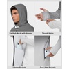 image:imageRoadbox Mens UPF 50 Sun Hoodie Full Zip Long Sleeve Lightweight Jacket UV Protection Shirt for Outdoor Fishing Hiking8 Gray White Ombre