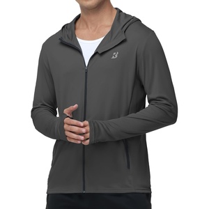 image:imageRoadbox Mens UPF 50 Sun Hoodie Full Zip Long Sleeve Lightweight Jacket UV Protection Shirt for Outdoor Fishing Hiking2 Dark Grey