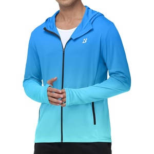 image:imageRoadbox Mens UPF 50 Sun Hoodie Full Zip Long Sleeve Lightweight Jacket UV Protection Shirt for Outdoor Fishing Hiking7 Blue Green Ombre