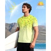 image:imageRoadbox Mens Rash Guard Short Sleeve UPF 50 UV Sun Protection Swim Shirts Quick Dry Lightweight Water Surf Beach TShirtBright Yellow