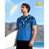 image:imageRoadbox Mens Rash Guard Short Sleeve UPF 50 UV Sun Protection Swim Shirts Quick Dry Lightweight Water Surf Beach TShirtDark Blue