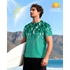 image:imageRoadbox Mens Rash Guard Short Sleeve UPF 50 UV Sun Protection Swim Shirts Quick Dry Lightweight Water Surf Beach TShirtGreen
