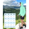 image:imageRoadbox Mens UPF 50 Sun Protection Hoodie Jacket Lightweight Zip Fishing Hiking UV Shirts with Pockets and ThumbholesGreen