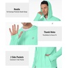 image:imageRoadbox Mens UPF 50 Sun Protection Hoodie Jacket Lightweight Zip Fishing Hiking UV Shirts with Pockets and ThumbholesGreen