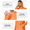 image:imageRoadbox Mens UPF 50 Sun Protection Hoodie Jacket Lightweight Zip Fishing Hiking UV Shirts with Pockets and ThumbholesOrange