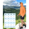 image:imageRoadbox Mens UPF 50 Sun Protection Hoodie Jacket Lightweight Zip Fishing Hiking UV Shirts with Pockets and ThumbholesOrange
