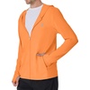 image:imageRoadbox Mens UPF 50 Sun Protection Hoodie Jacket Lightweight Zip Fishing Hiking UV Shirts with Pockets and ThumbholesOrange