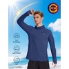 image:imageRoadbox Mens UPF 50 Sun Protection Hoodie Long Sleeve Fishing Shirt with Mask Lightweight UV SPF Hooded for Hiking RunningDeep Blue