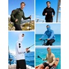 image:imageRoadbox Mens UPF 50 Sun Protection Hoodie Long Sleeve Fishing Shirt with Mask Lightweight UV SPF Hooded for Hiking RunningElectric Orange