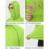 image:imageRoadbox UPF 50 Fishing Shirts for Men Long Sleeve UV Sun Hoodie with Mask Outdoor Swim Hiking Running Workout Rash GuardLime Green