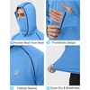 image:imageRoadbox UPF 50 Fishing Shirts for Men Long Sleeve UV Sun Hoodie with Mask Outdoor Swim Hiking Running Workout Rash GuardMedium Blue