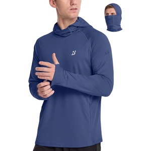 image:imageRoadbox Mens UPF 50 Sun Protection Hoodie Long Sleeve Fishing Shirt with Mask Lightweight UV SPF Hooded for Hiking RunningDeep Blue