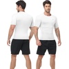 image:imageRoadbox Mens Compression Shirt Short Sleeve Athletic Workout Quick Dry Undershirts Cooling Base Layer for Running Gym01 White