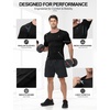 image:imageRoadbox Mens Compression Shirt Short Sleeve Athletic Workout Quick Dry Undershirts Cooling Base Layer for Running Gym02 Black