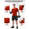 image:imageRoadbox Mens Compression Shirt Short Sleeve Athletic Workout Quick Dry Undershirts Cooling Base Layer for Running Gym03 Red