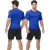 image:imageRoadbox Mens Compression Shirt Short Sleeve Athletic Workout Quick Dry Undershirts Cooling Base Layer for Running Gym04 Royal Blue