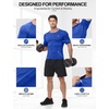 image:imageRoadbox Mens Compression Shirt Short Sleeve Athletic Workout Quick Dry Undershirts Cooling Base Layer for Running Gym04 Royal Blue
