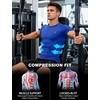 image:imageRoadbox Mens Compression Shirt Short Sleeve Athletic Workout Quick Dry Undershirts Cooling Base Layer for Running Gym04 Royal Blue